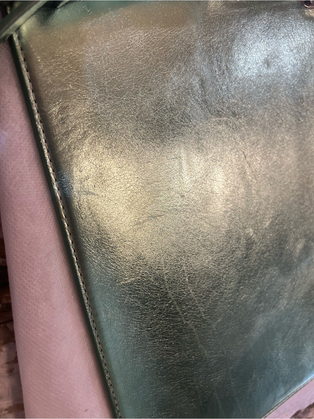 Vivienne Westwood Metallic Mint Green Wristlet Clutch - Picture 6 of 8